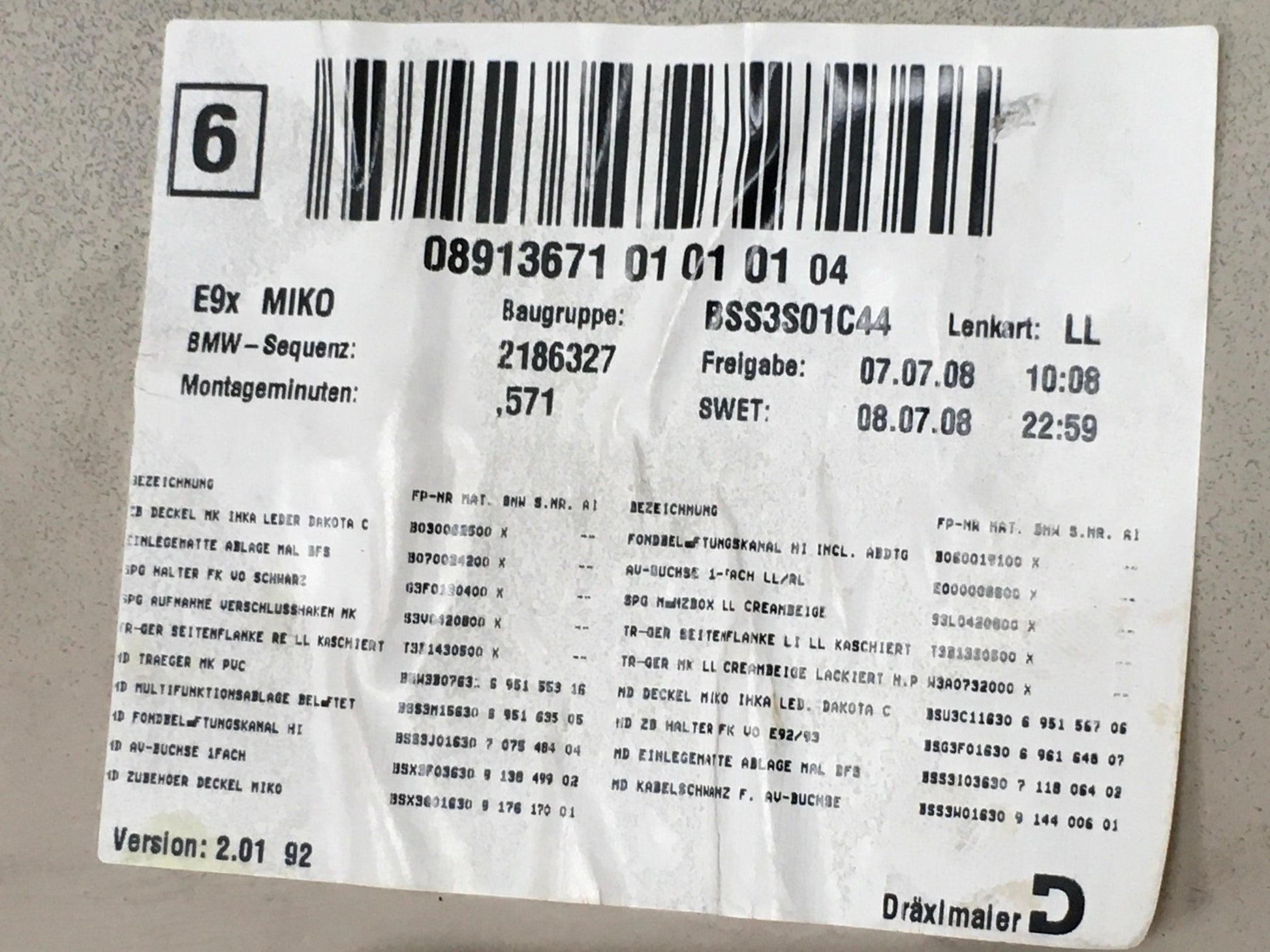 Consola central BMW 3 E92 E93 - 51167127107