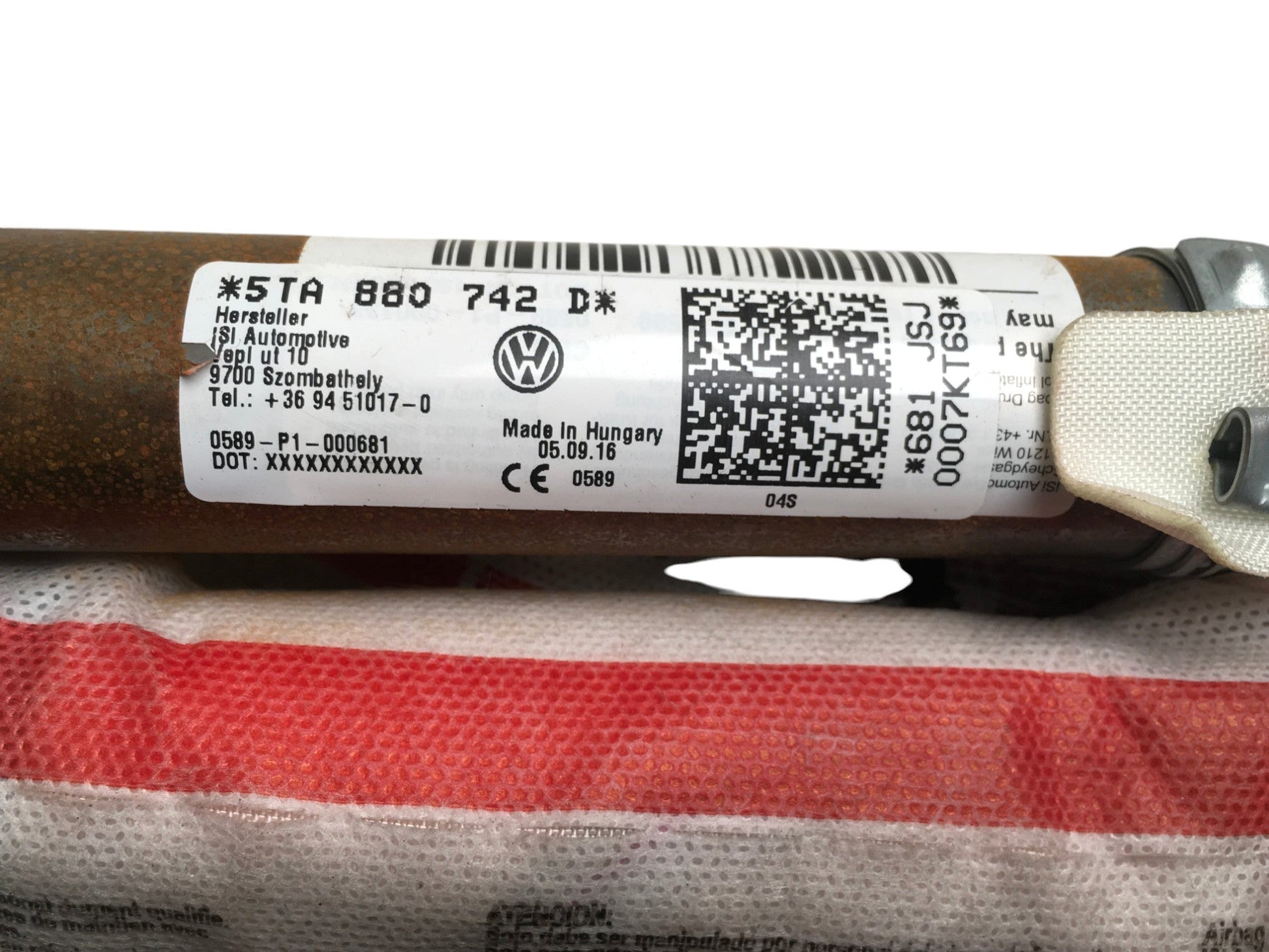 Cortina Airbag dcha VW Touran 5T - 5TA880742D