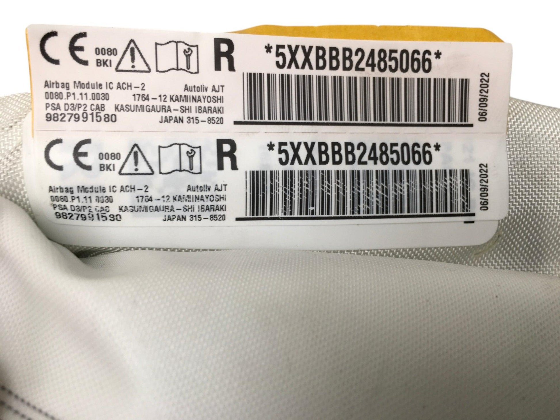 Cortina Airbag dcho Peugeot 208 II Opel Corsa F - 9827991580