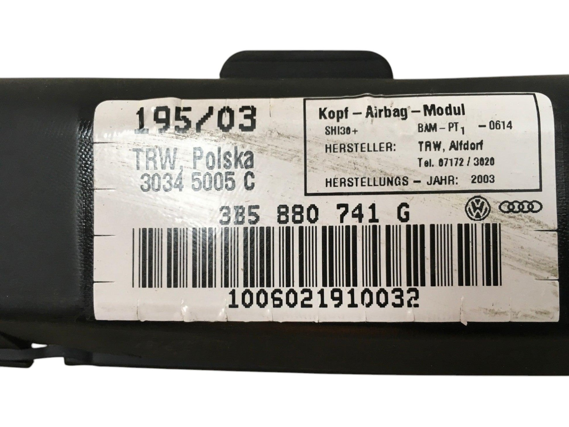 Cortina airbag del izq VW Passat B5.5 - 3B5880741G