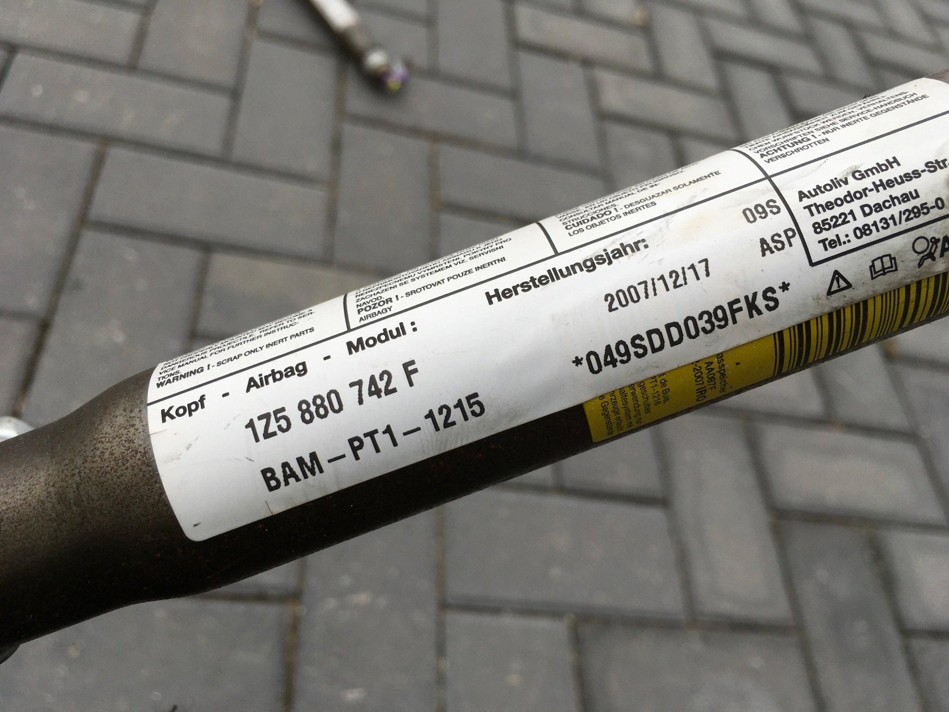 Cortina airbag derecha Skoda Octavia II 1Z - 1Z5880742F