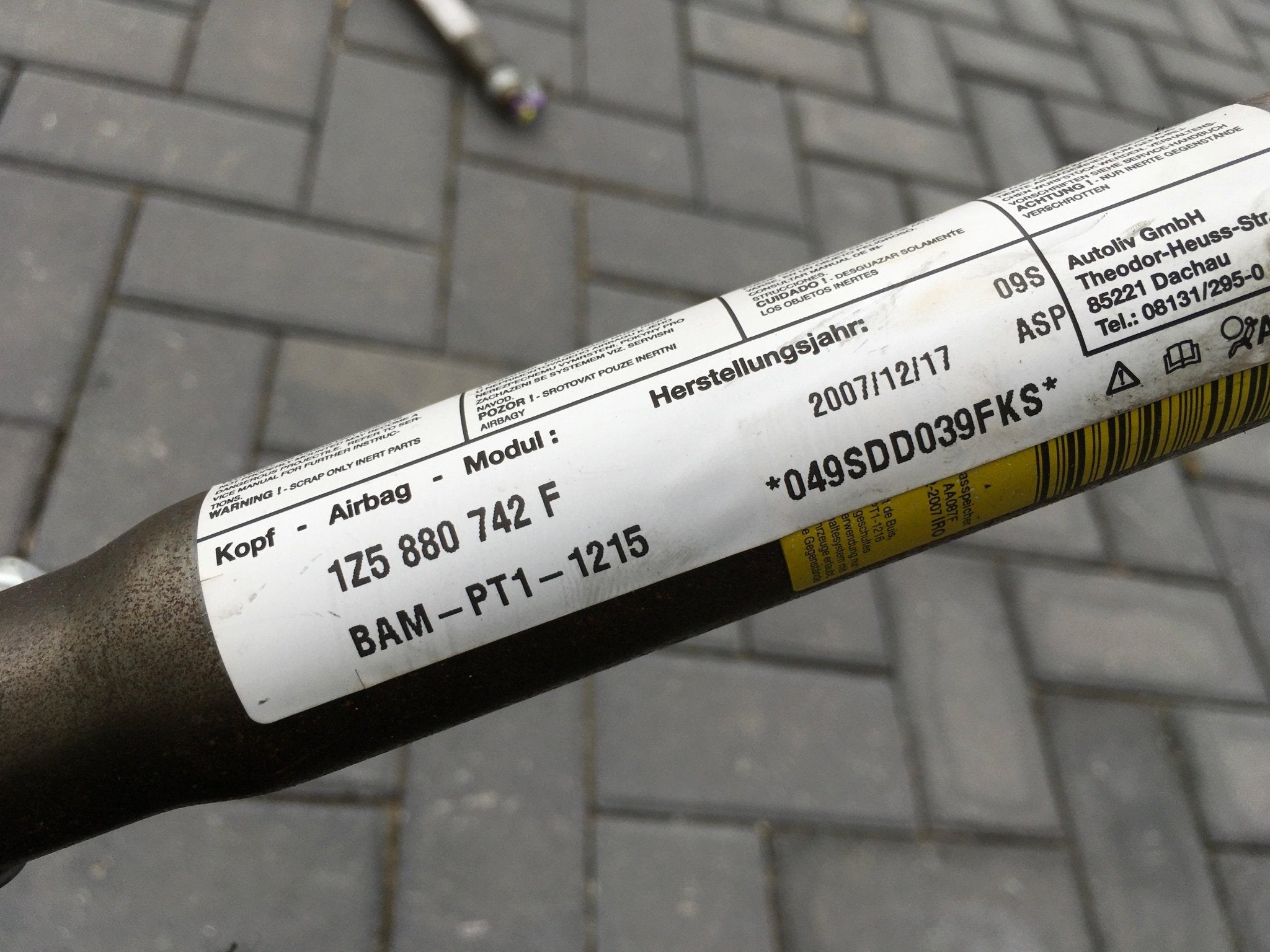 Cortina airbag derecha Skoda Octavia II 1Z - 1Z5880742F