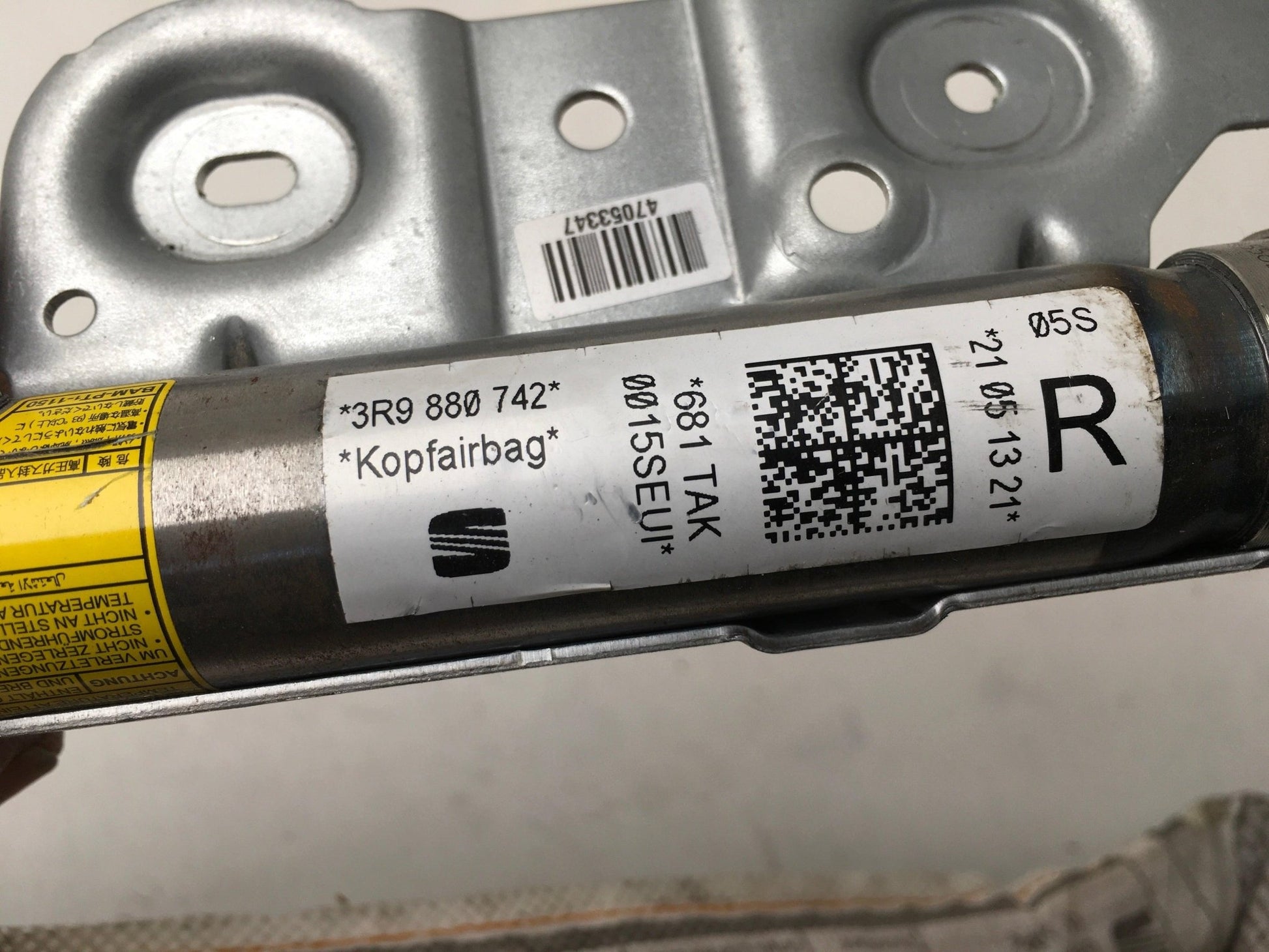 Cortina airbag derecho Seat Exeo 3R9880742 - 3R9880742