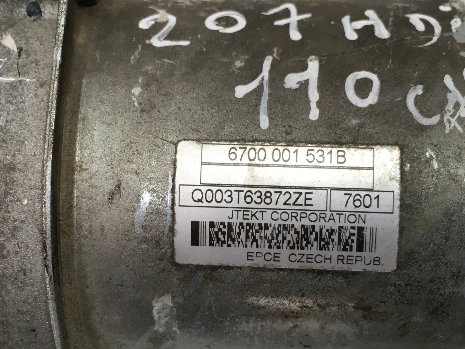 Cremallera direccion Peugeot 207 - 6700001531B