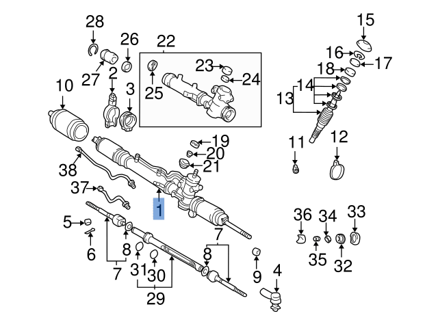 Cremallera Direccion Toyota Rav4 A2 - 4420042120