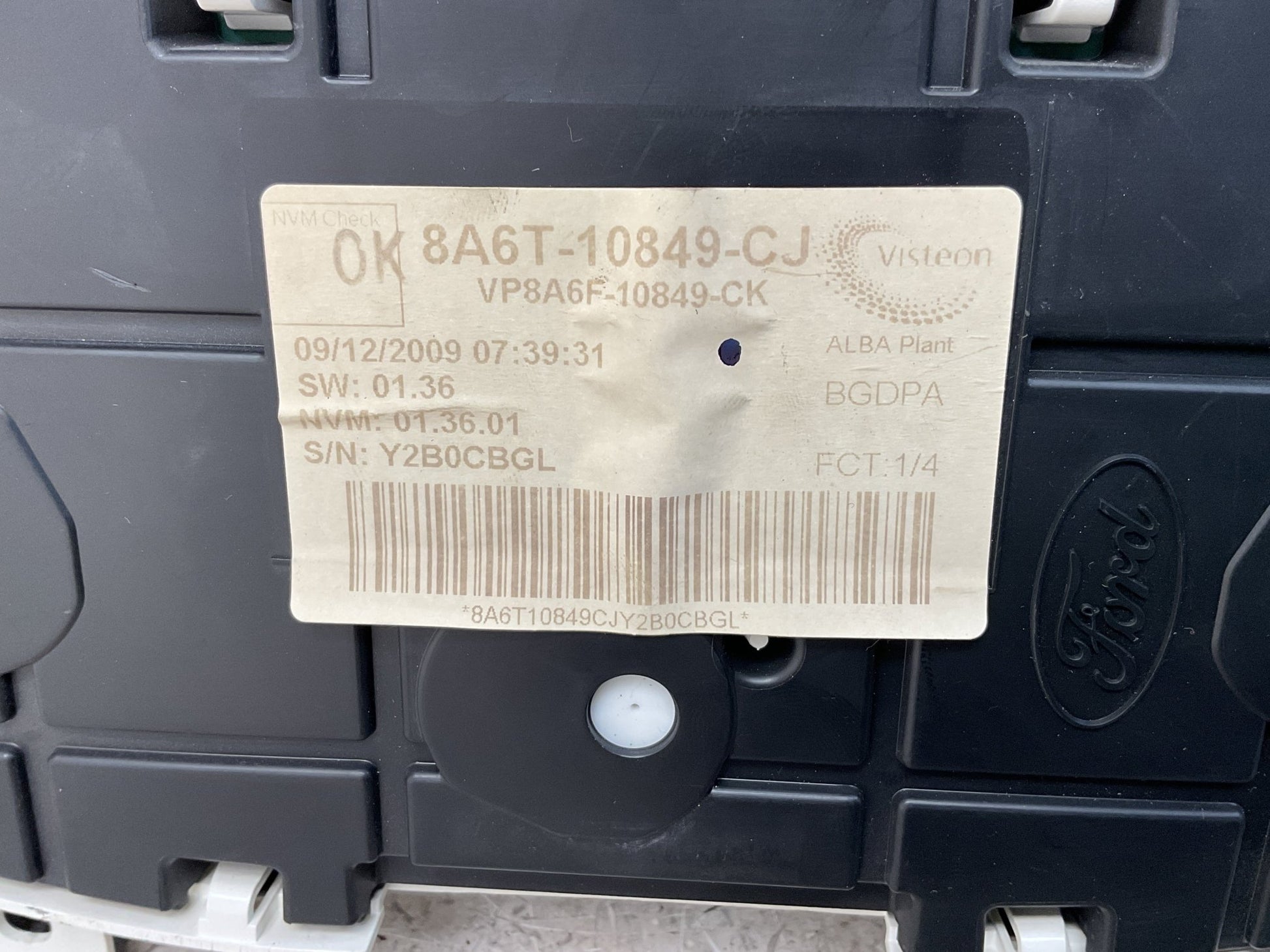 Cuadro Instrumentos Ford Fiesta 2008 - 2017 - 8A6T10849CJ