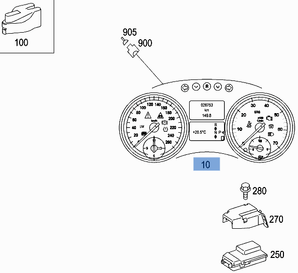 Cuadro instrumentos Mercedes W164 / W251 - A2515408947