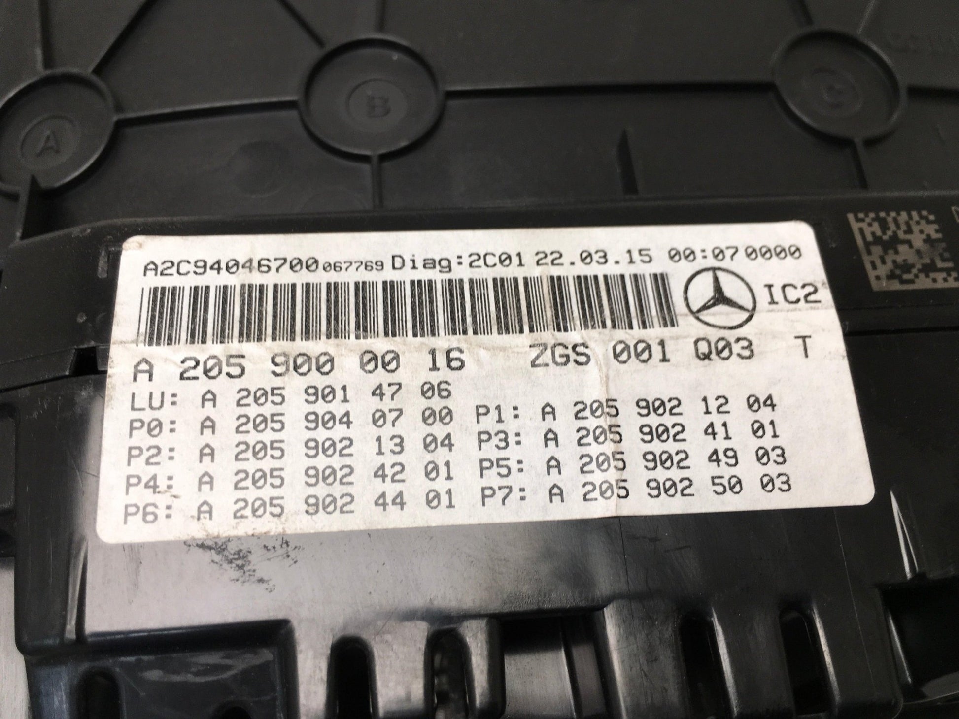 Cuadro instrumentos Mercedes W205 - A2059000016