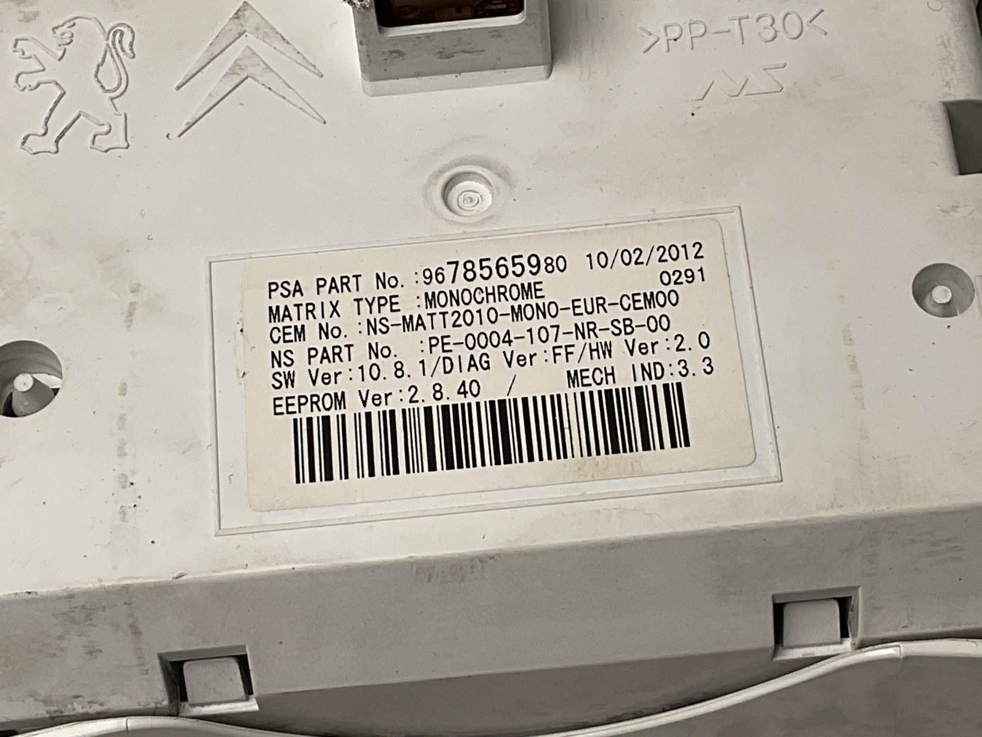 Cuadro Instrumentos Peugeot 508 11-18 - 9678565980