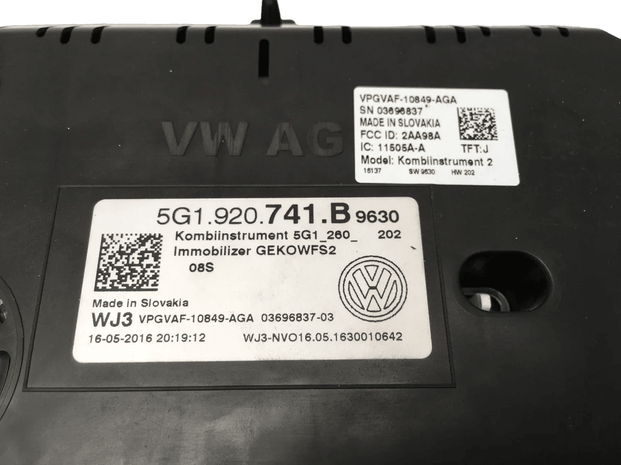 Cuadro instrumentos VW 5G1920741B