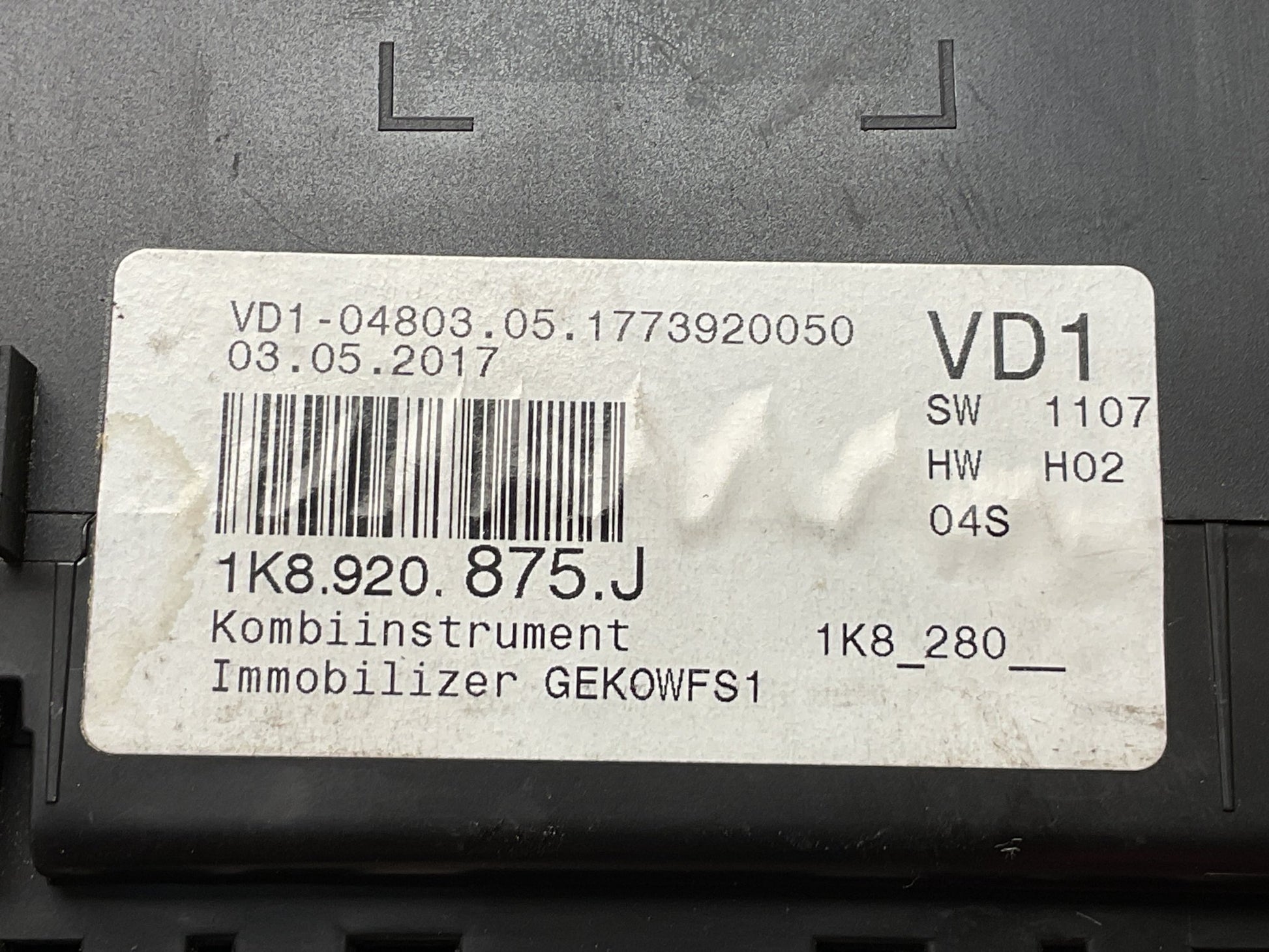 Cuadro Instrumentos VW Scirocco 2008 - 2017 - 1K8920875J