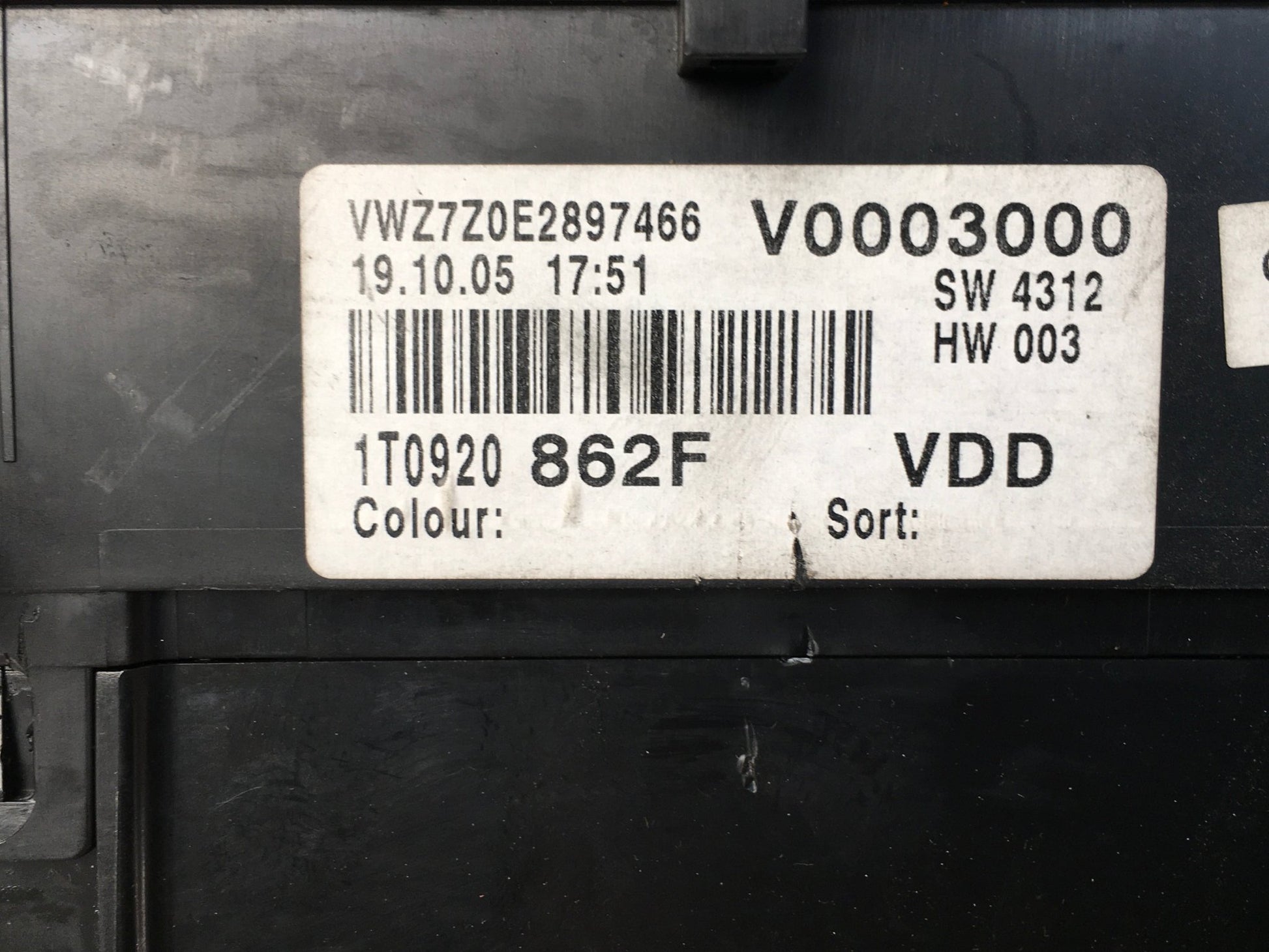 Cuadro Instrumentos VW Touran Caddy - 1T0920862F