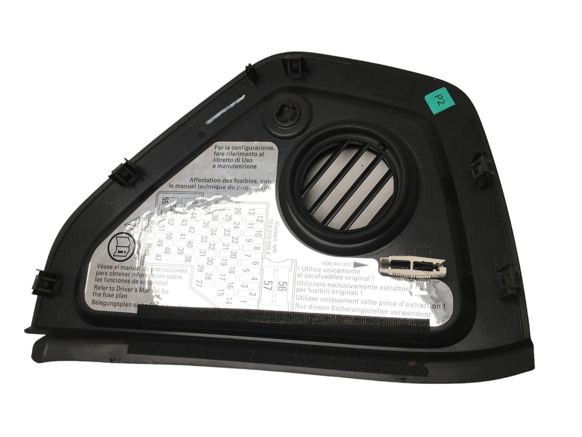 Cubierta caja fusibles Porsche Cayenne 955 - 7L5857175A