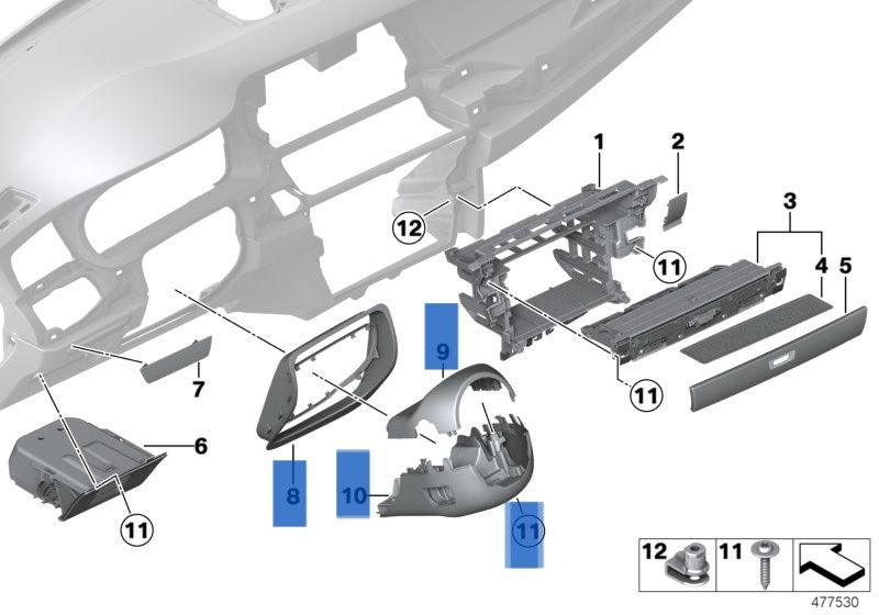 Cubierta columna direccion BMW F07 GT - 51459204307