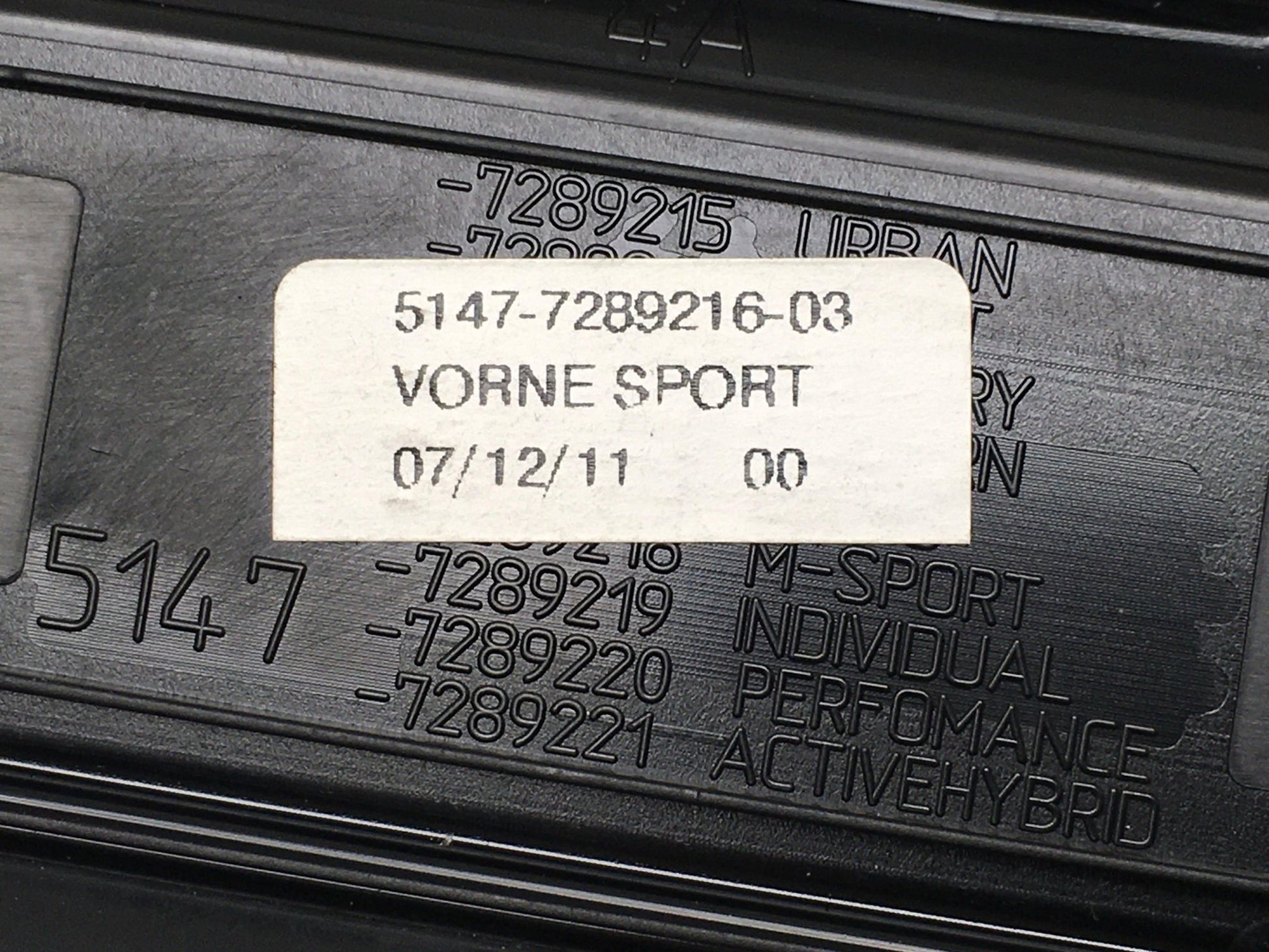 Cubiertas Umbrales BMW F20 - 51477263311