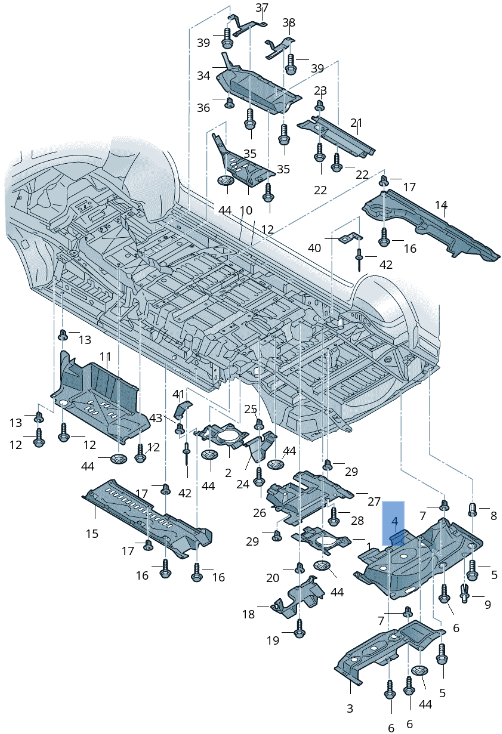 Cubre bajos VW T5 2003 - 2015 - 7H0825194F