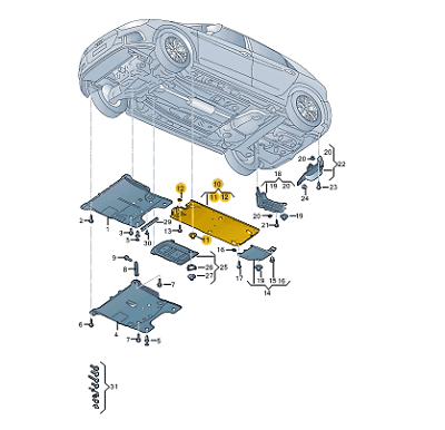 Cubre Carter izquierdo VW 2Q0825201B - 2Q0825201B