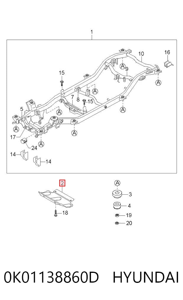 Cubrecarter Kia Sportage I 94-03 2.0 - 0K01138860D