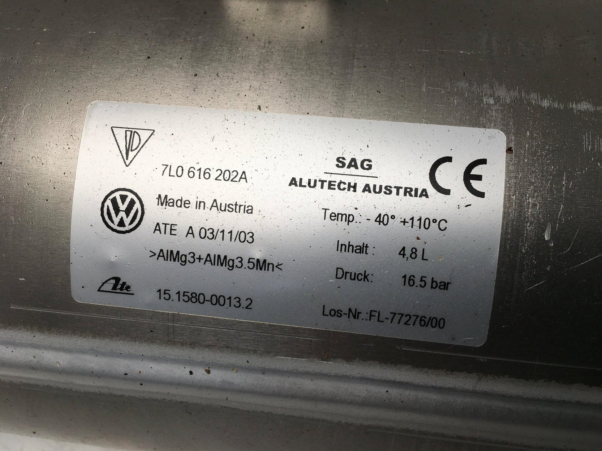 Cumulador Amortiguacion Porsche Cayenne 9PA - 7L0616202A