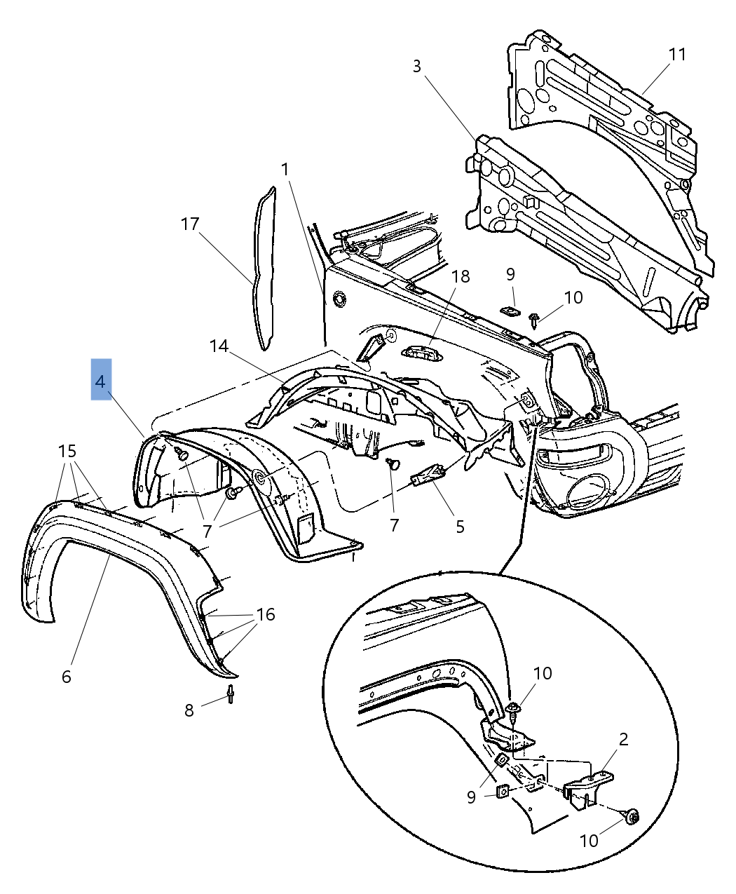 Paso Rueda Del dcho Jeep Cherokee KJ