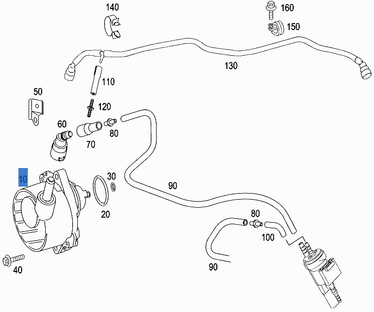 Depresor freno Mercedes ML W164 - A6282300065