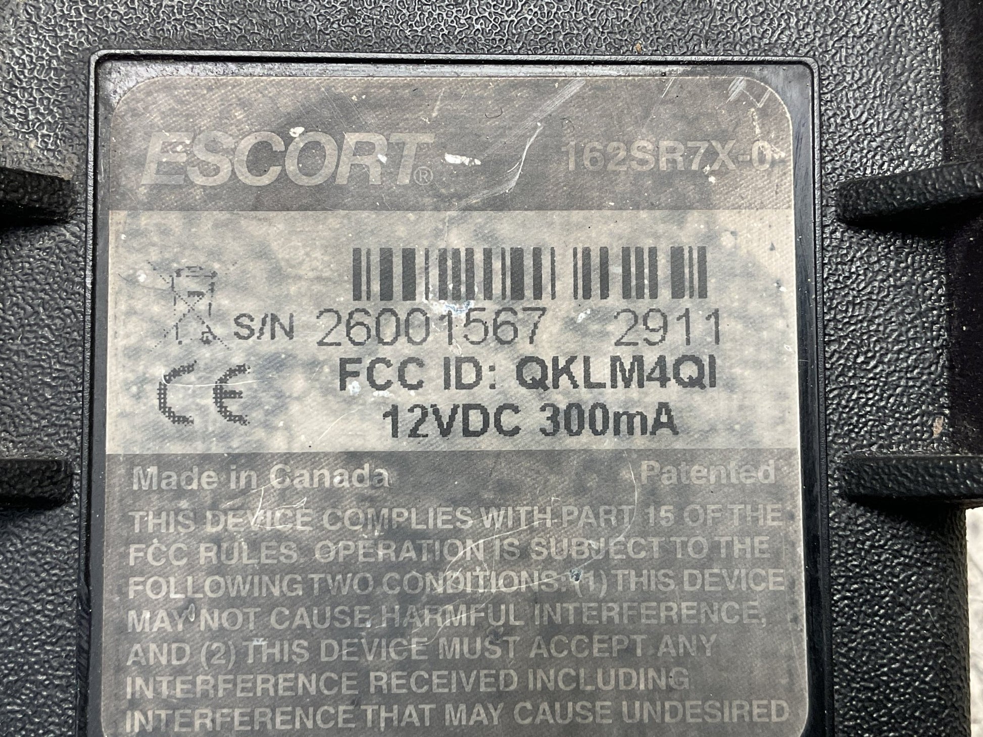 Detector Radar Escort 162SR7X - 0 - 162SR7X-0