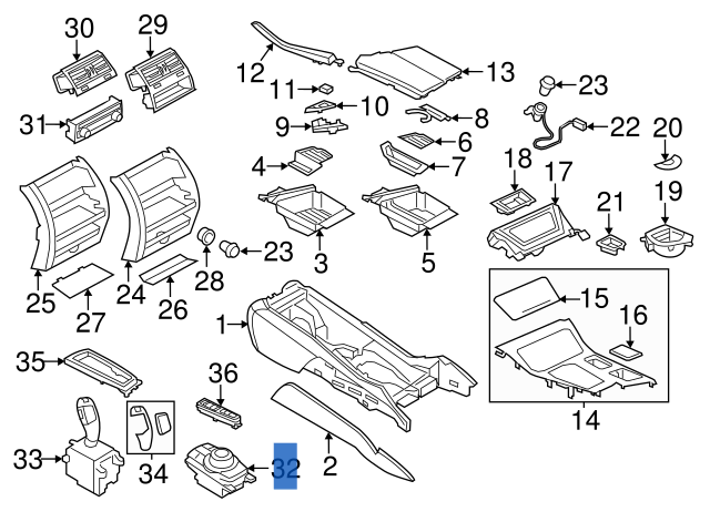 Interruptor iDrive BMW F10 F01 F25