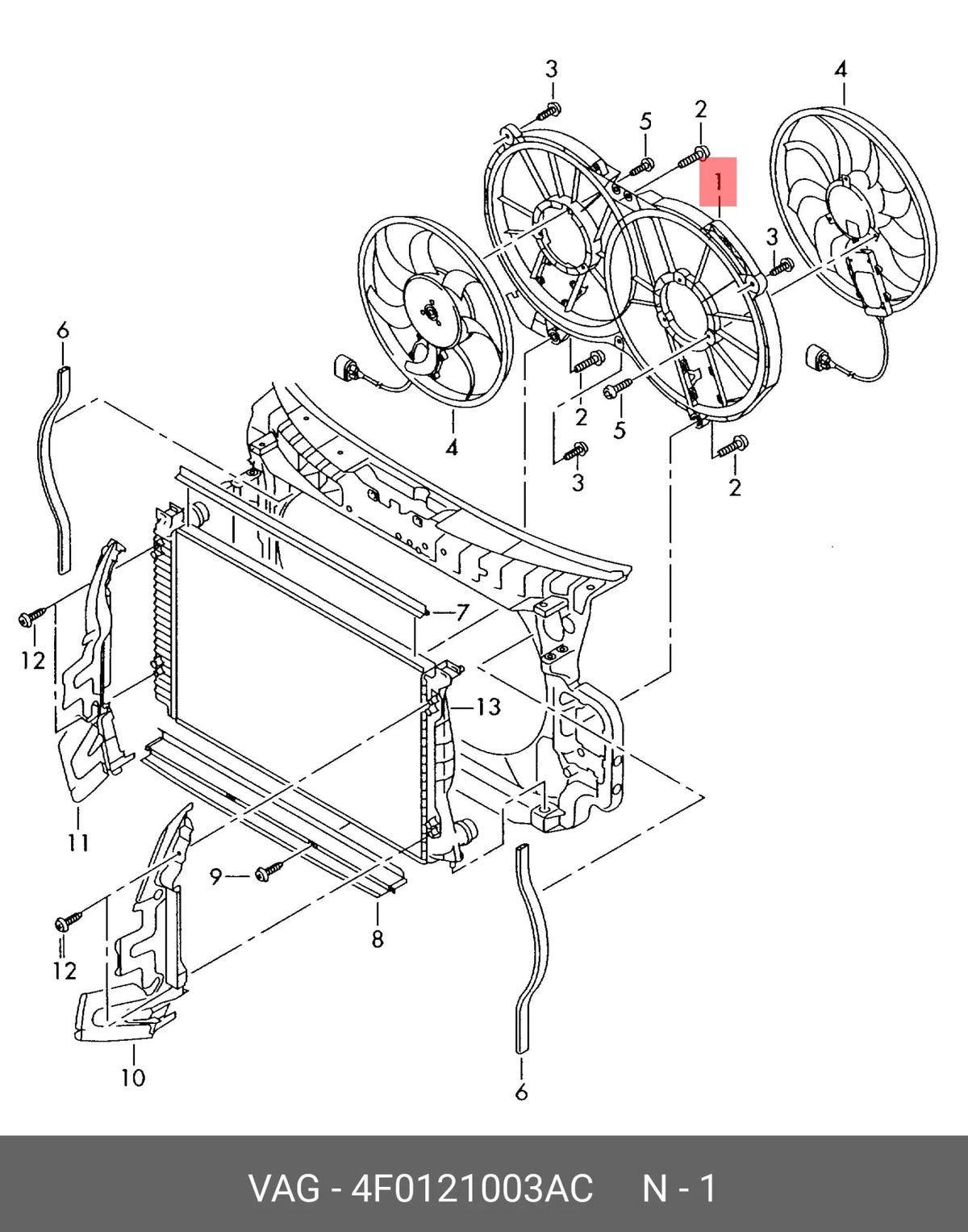 Electroventilador Audi A6 2004-2011 - 4F0121003AC