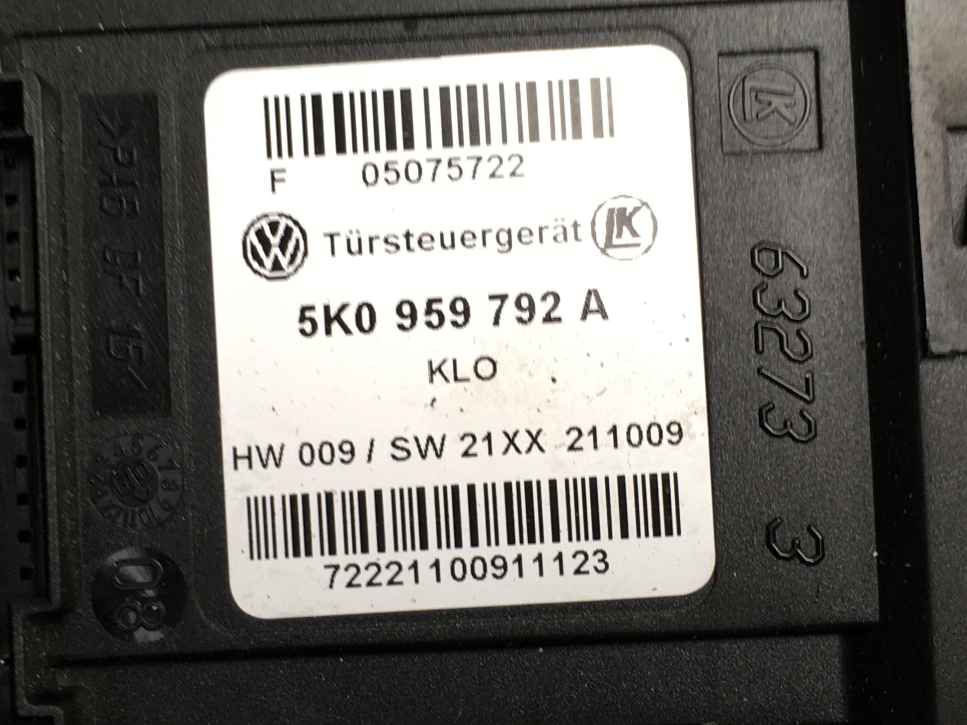 Elevalunas derecho VW Golf VI - 5K1837730Q
