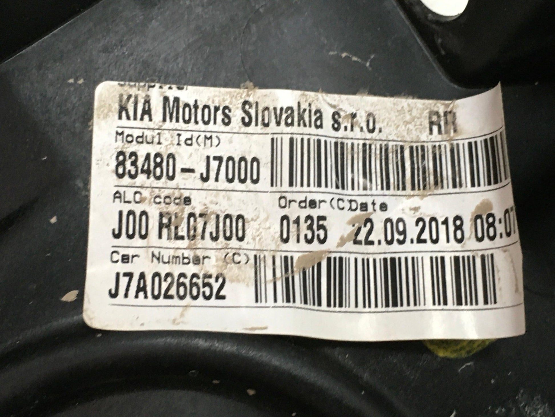 Elevalunas tra dcho Kia Ceed CD 83480J7000 - 83480J7000