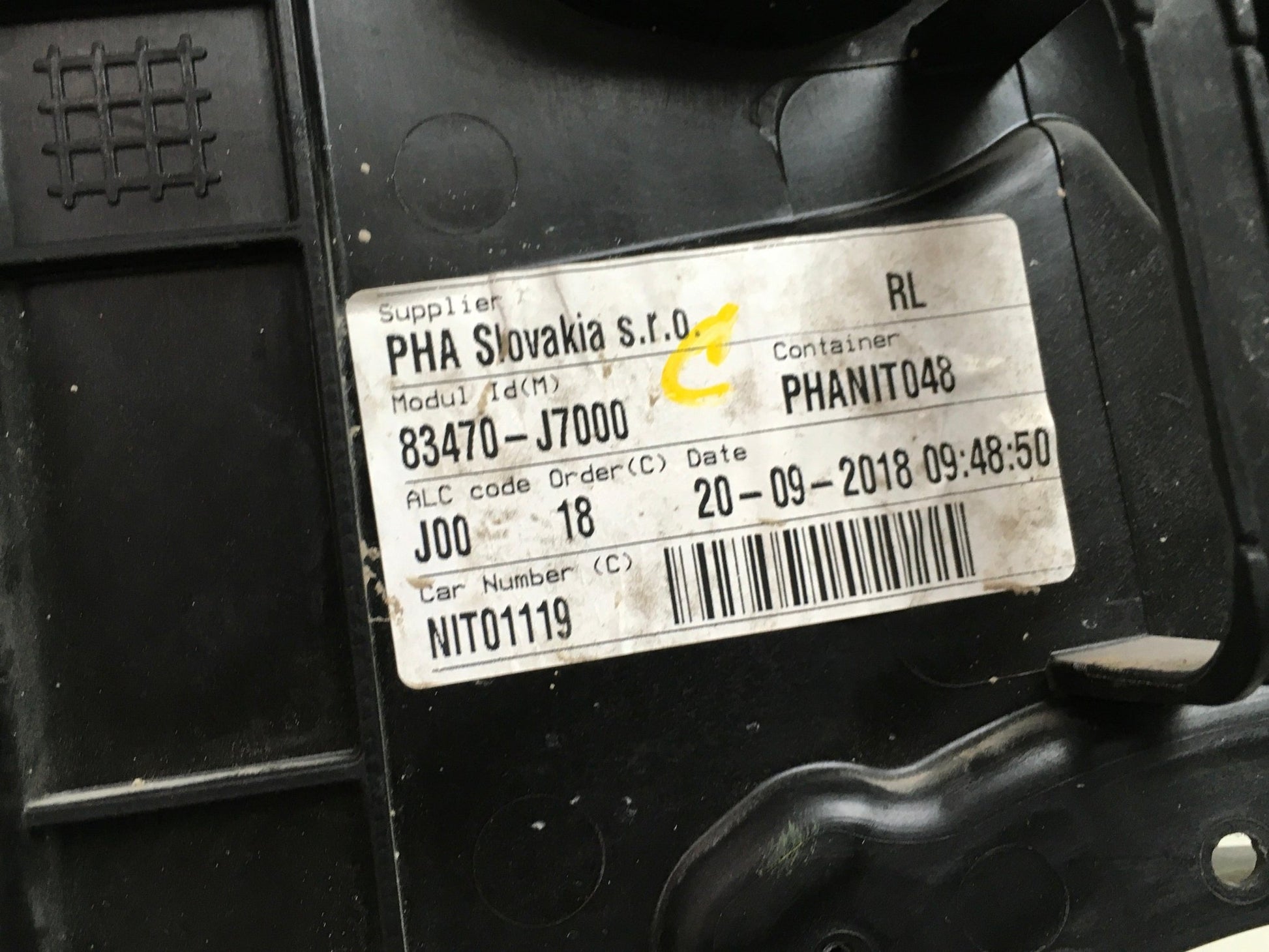 Elevalunas tra izq Kia Ceed CD - 83470J7000