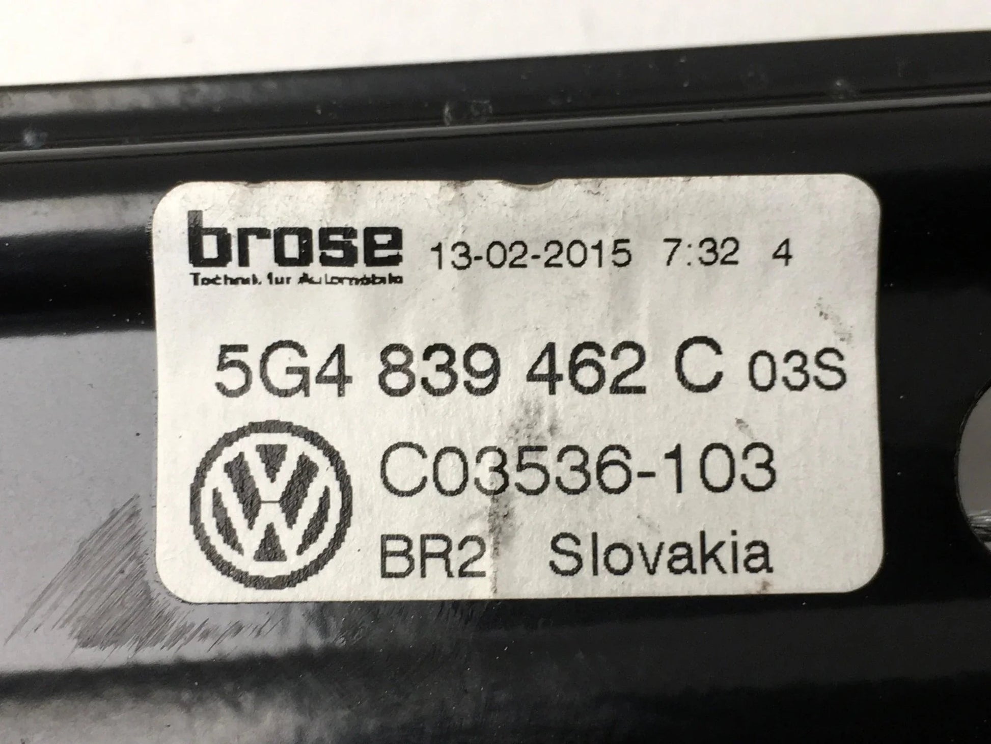 Elevalunas trasero dcho VW Golf VII 5G4839462C