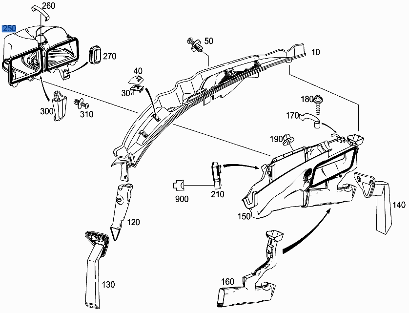 Entrada Aire Mercedes X204 - A2048303303