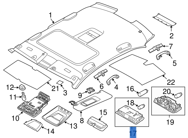 Luz techo interior BMW F10 F01