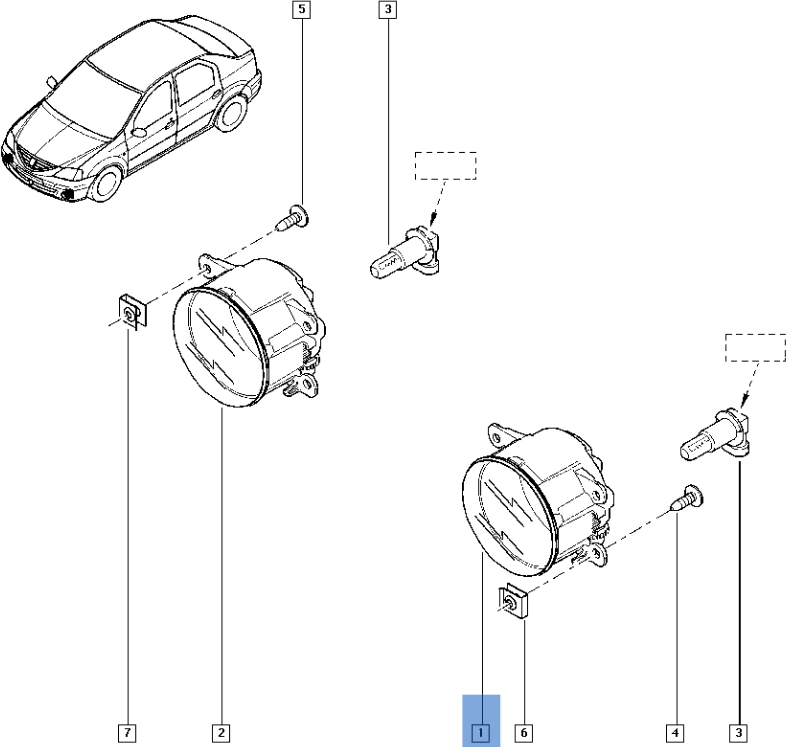 Faro Antiniebla 8200074008 - 8200074008