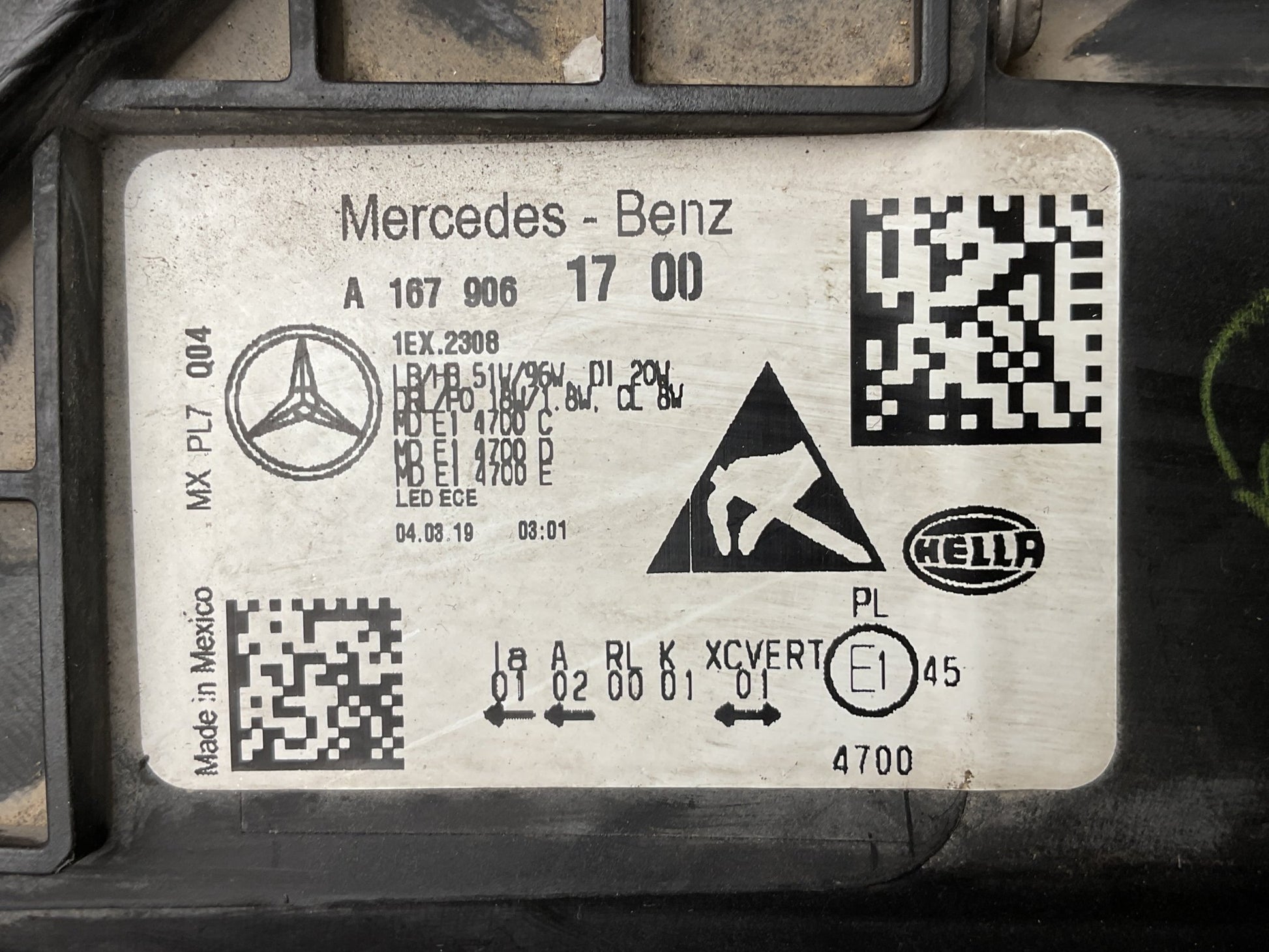 Faro dcho Mercedes Clase GLS 2019 - 2024 - A1679061700