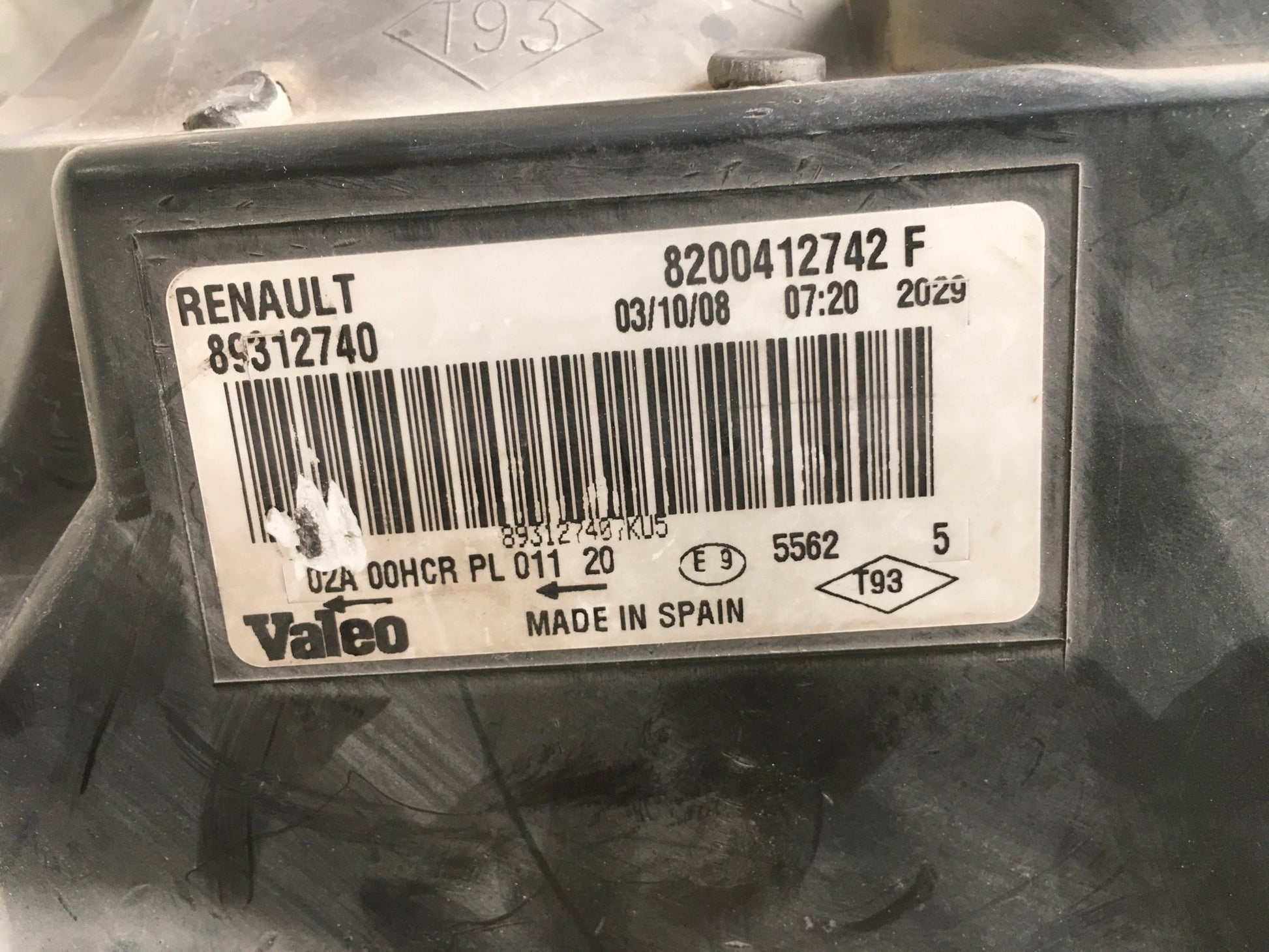 Faro dcho Renault Megane II Fase 2 - 8200412742F