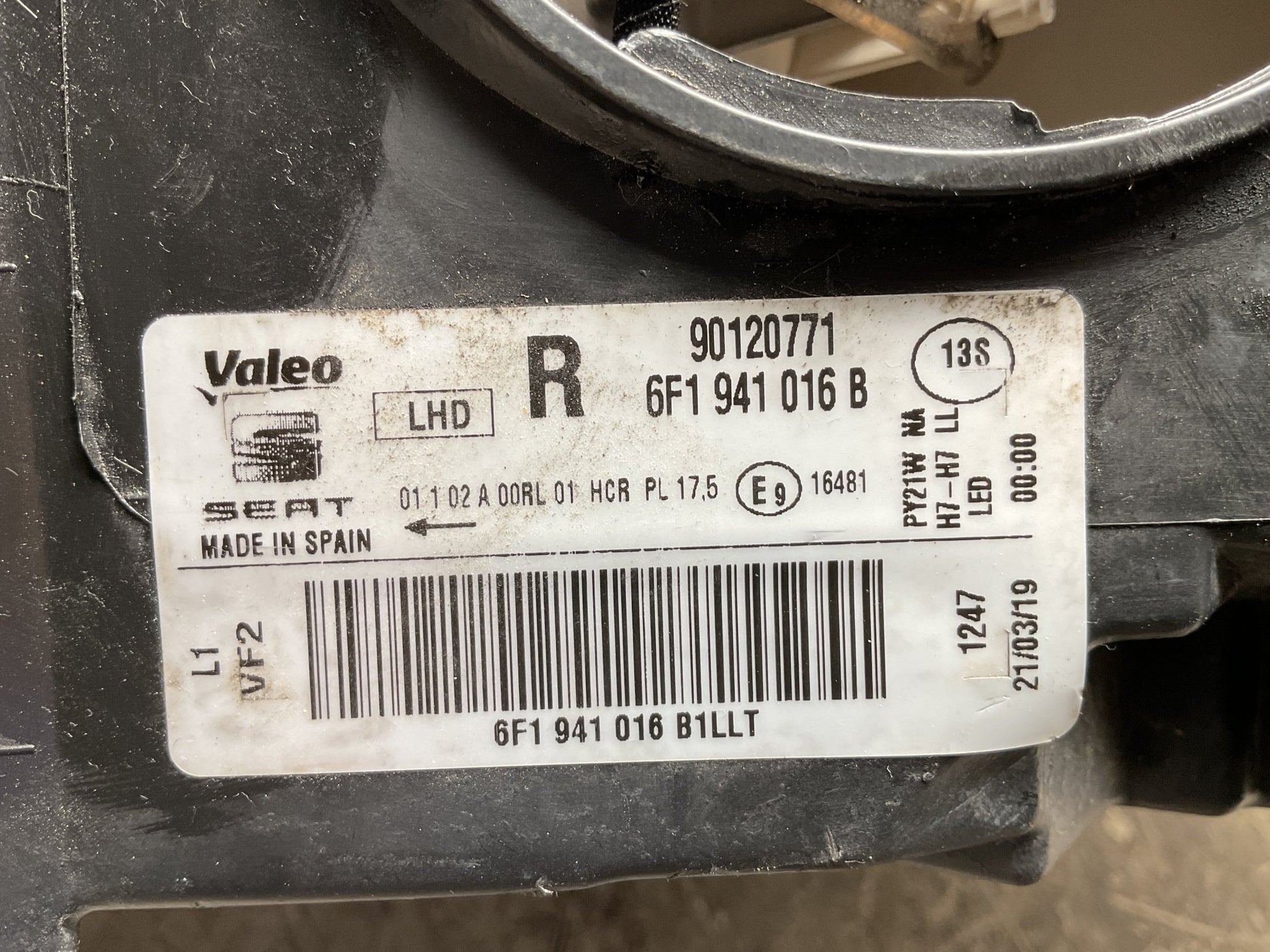 Faro dcho Seat Arona - Ibiza KJ 2017 - 2024 - 6F1941016B