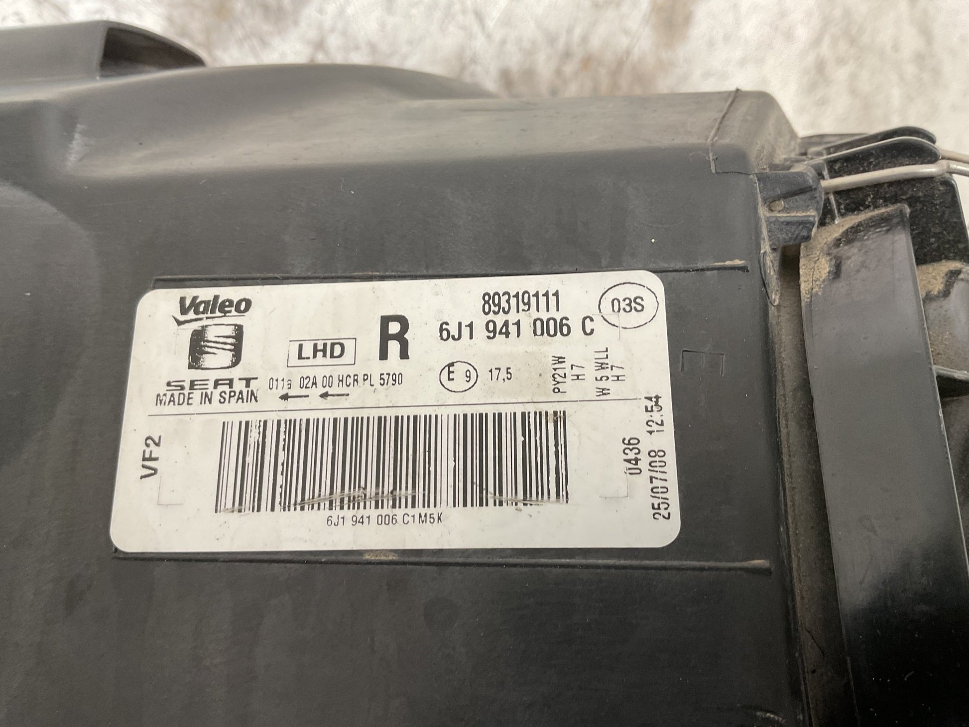 Faro dcho Seat Ibiza 2008 - 2017 - 6J1941006C