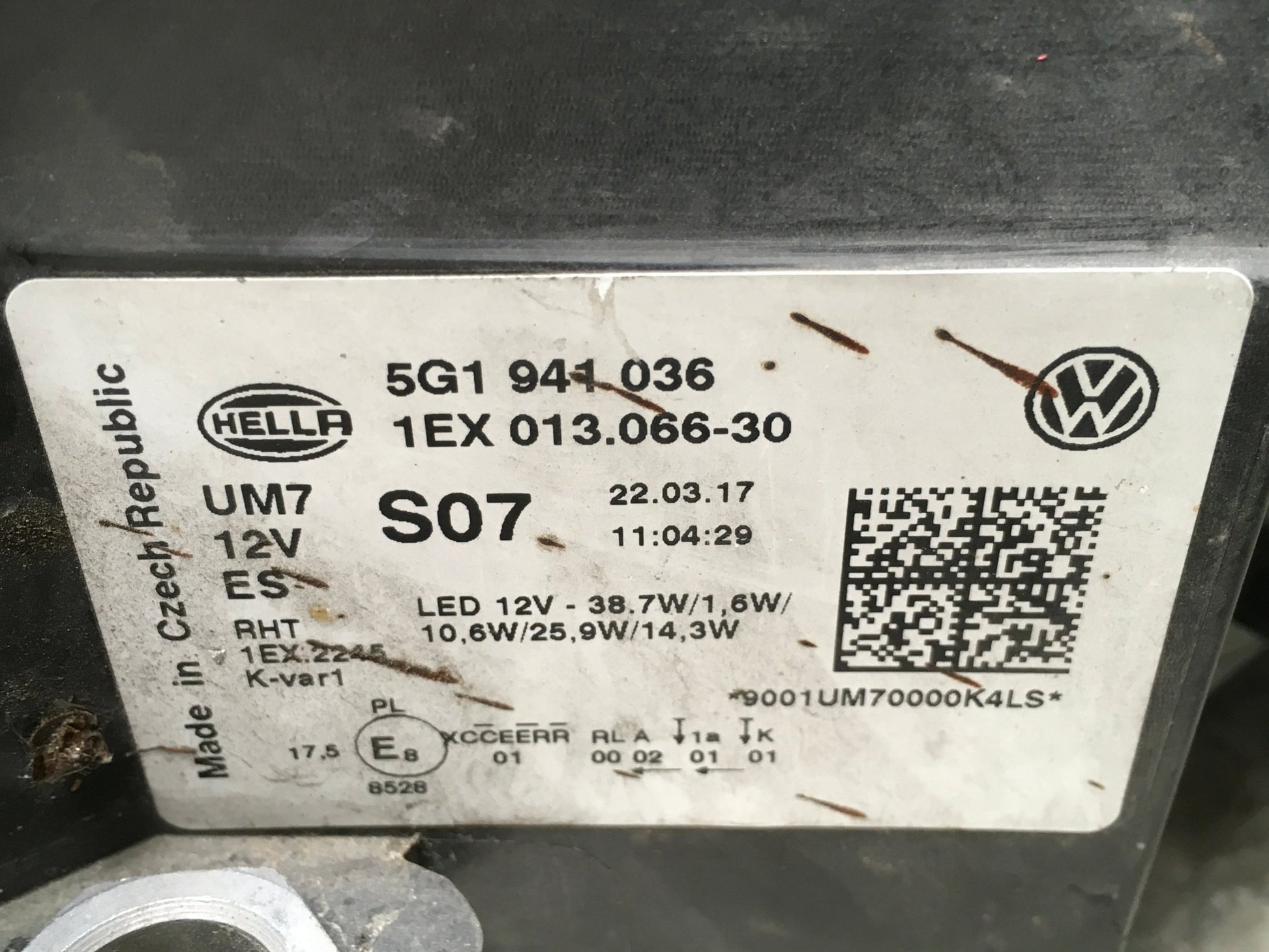 Faro dcho VW Golf 7.5 R-Line - 5G1941036 _