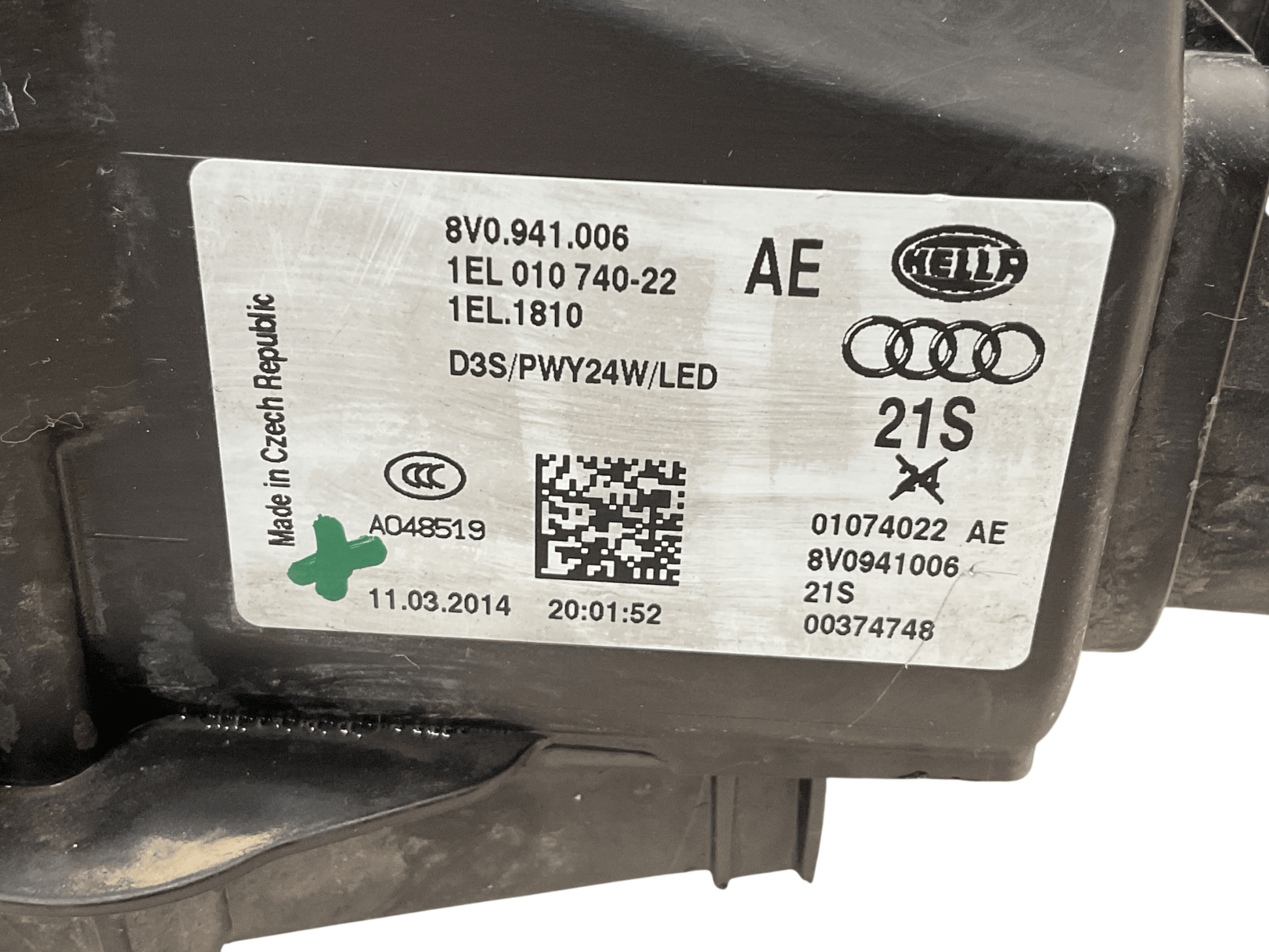 Faro del dcho Audi A3 12-20 - 8V0941006