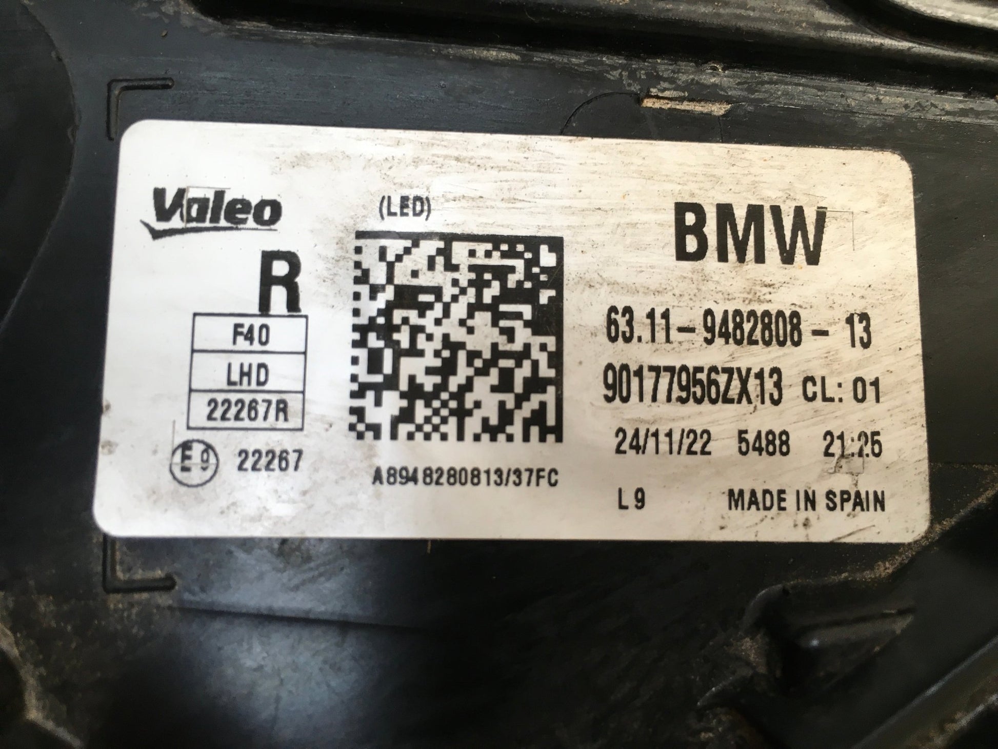 Faro derecho BMW 1 F40 - 63119482808