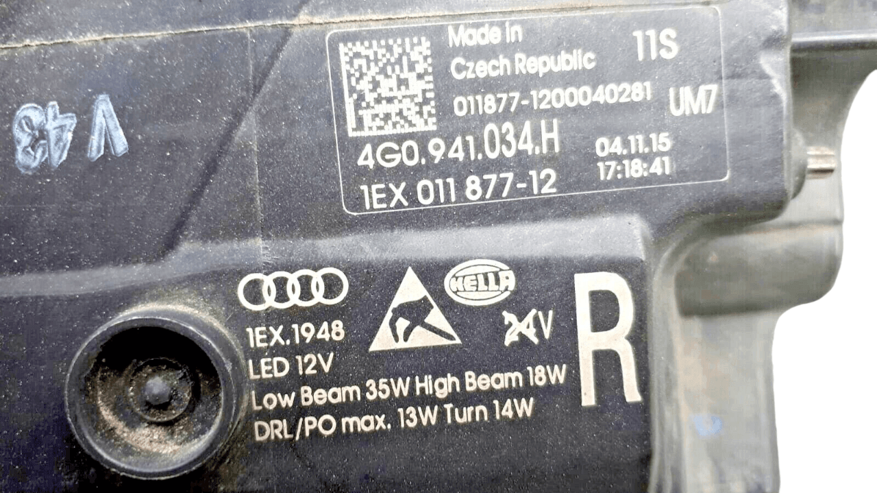 Faro derecho Full Led Audi A6 4G Nuevo - 4G0941034H