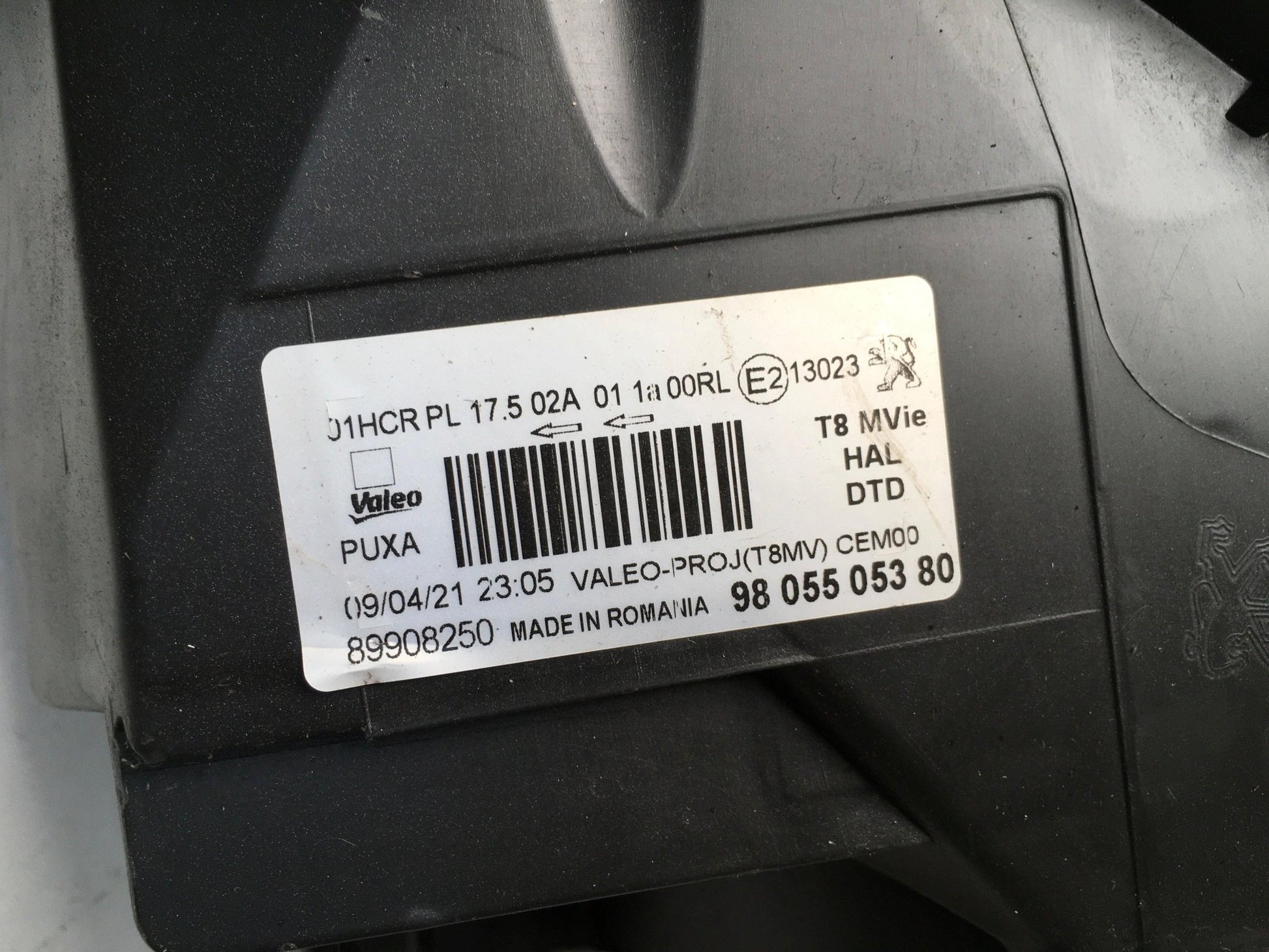 Faro derecho Peugeot 3008 I Fase 2 - 9805505380