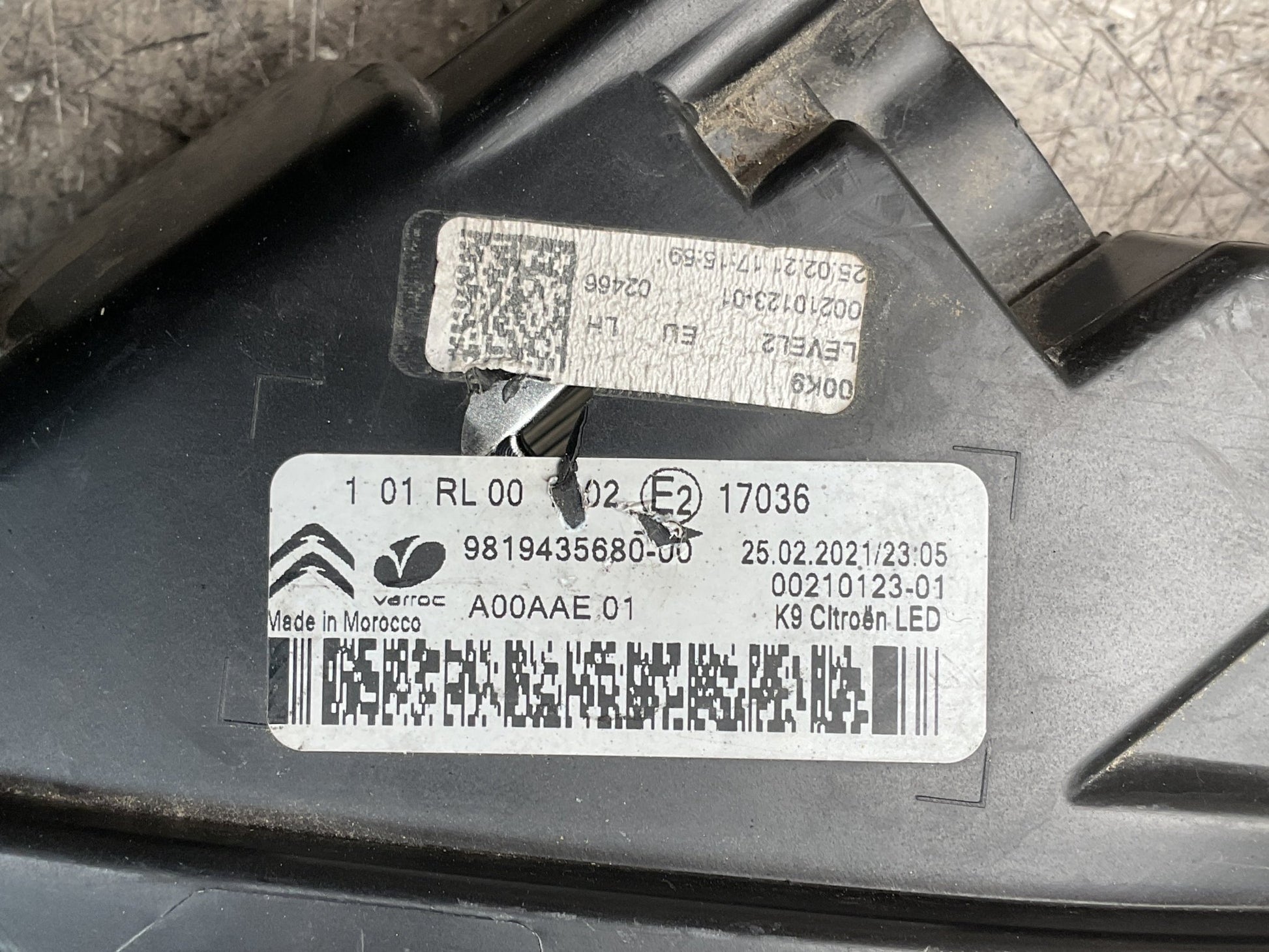 Faro izq Citroen C3 Berlingo K9 2016 2025 - 9819435680