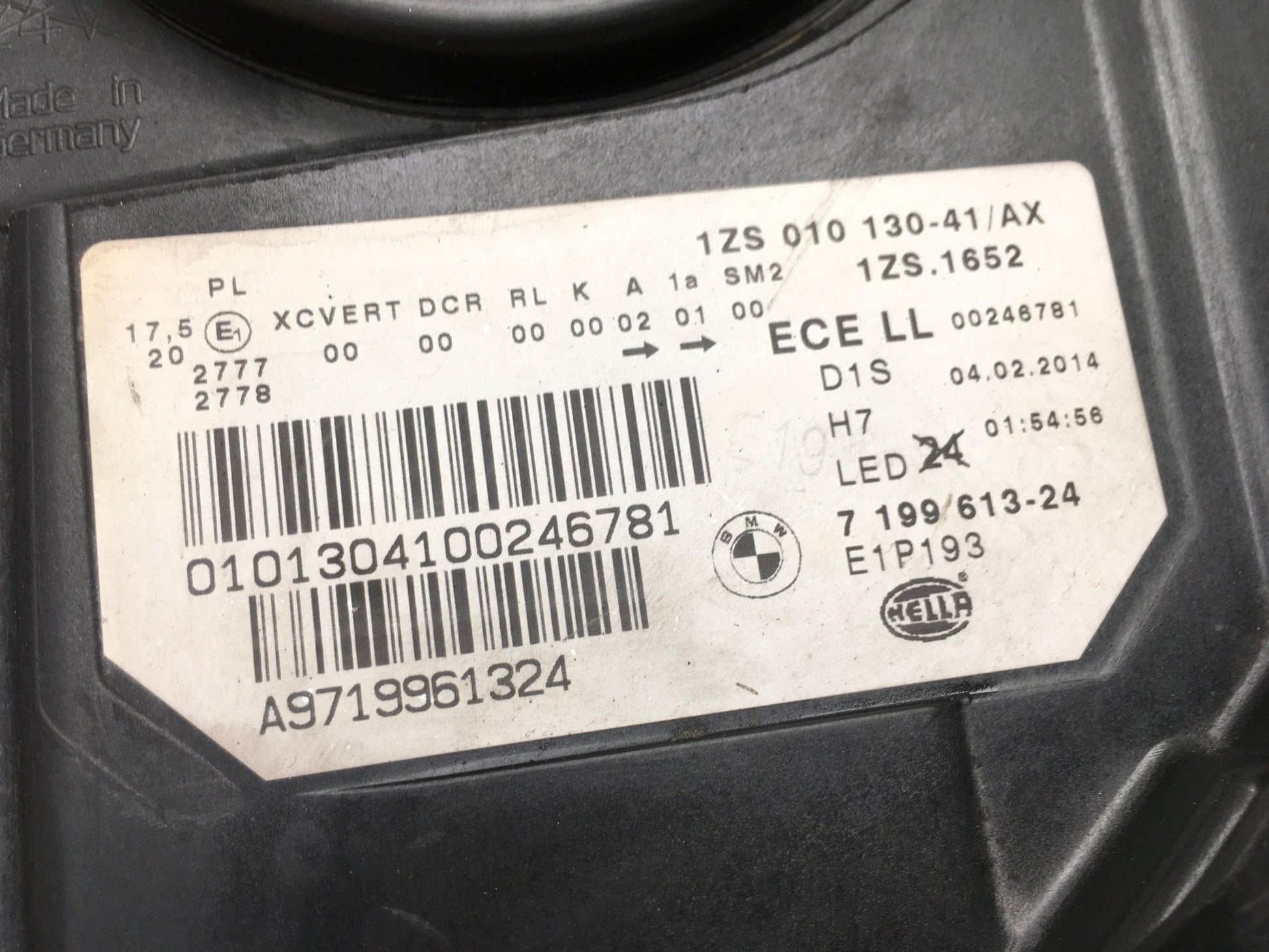 Faro izquierdo BMW 5 F07 - 7199613