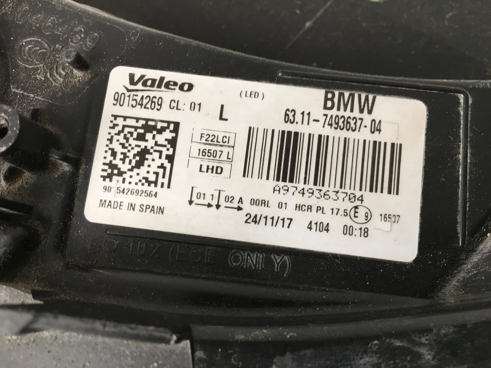 Faro izquierdo BMW F22 F23 7493637 - 7493637