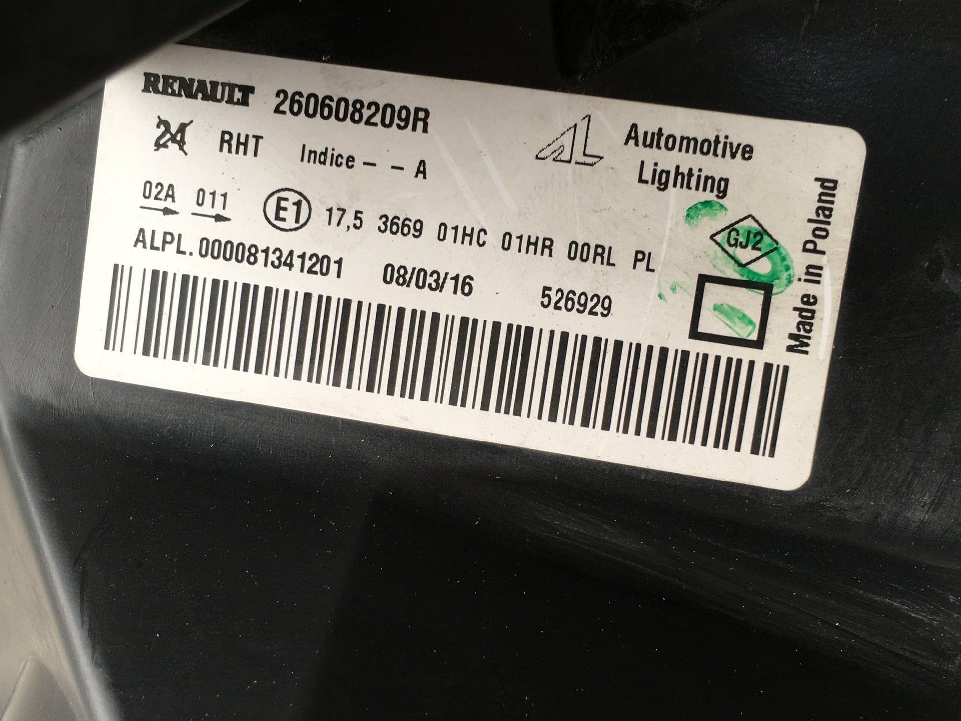 Faro izquierdo Dacia Duster I Renovado - 260608209R