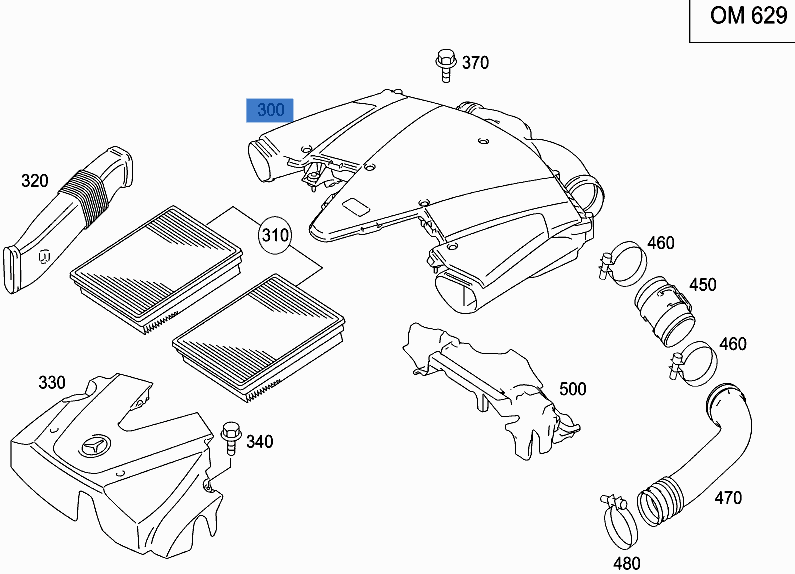 Filtro aire Mercedes A6290900201 - A6290900201