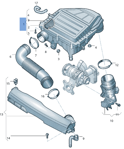 Filtro aire VW 04C129620A - 04C129620A
